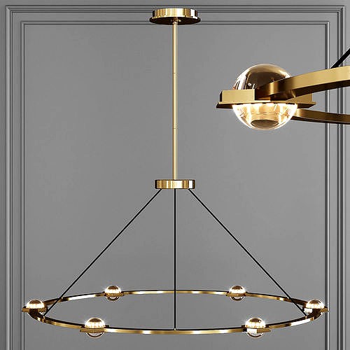 Restoration Hardware ECLATANT ROUND CHANDELIER 60 Brass