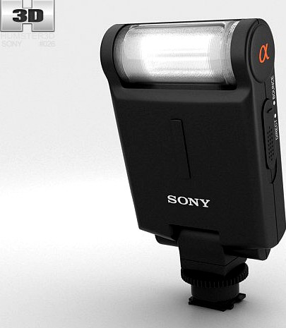Sony HVLF20M External Flash 3D Model
