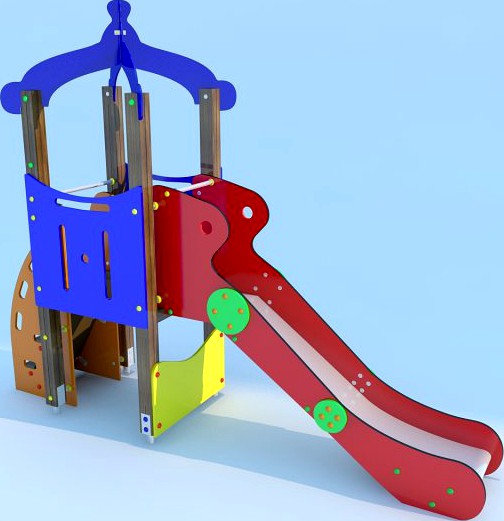 Play Ground Fun Tower Baby Max 2011 3D Model
