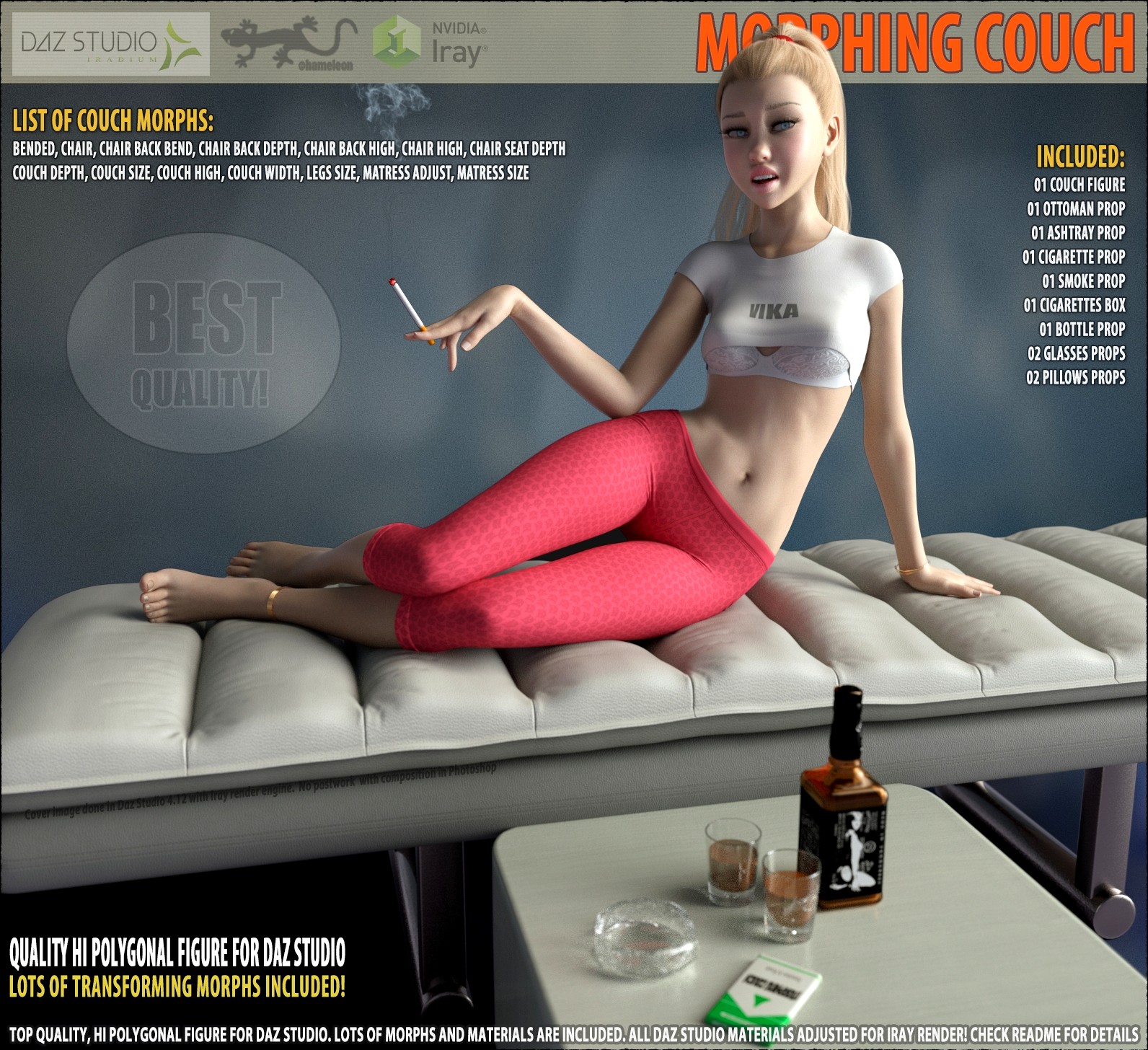 Morphing Couch for Daz Studio