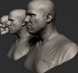 Male human head and BONUS human skull 3D Model