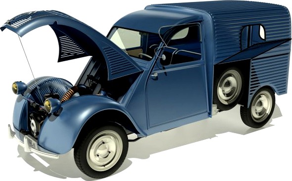 Citroen 2CV AZU Van 3D Model