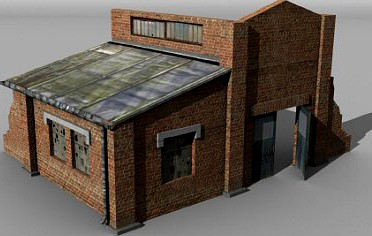 Derelict garage 3D Model