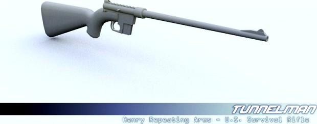 Low Poly Henry US Survival Rifle 3D Model
