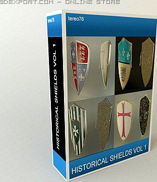 Historical Shield Collection Vol 1 3D Model