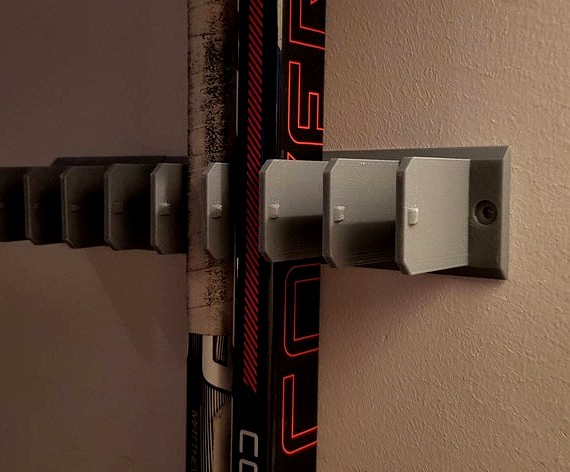 Hockey stick rack