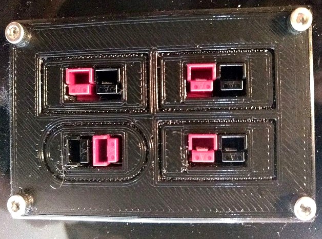 DC and Solar Input Panel/Mount for Charging Deep Cycle Batteries