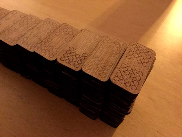 Dominoes Double 16 for laser cutting