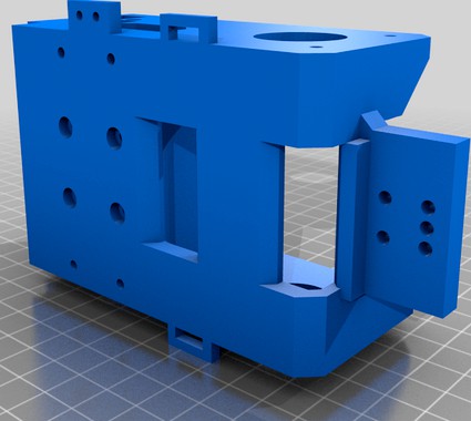 Railcore II Y carriage for Dual extrusion with water cooling and exoslide compatible