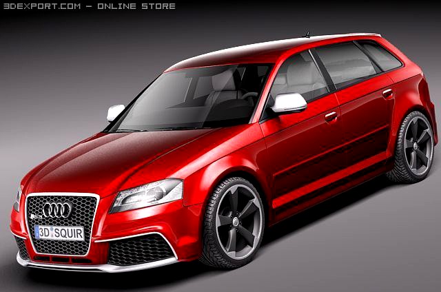 Audi RS3 sportback 2012 3D Model