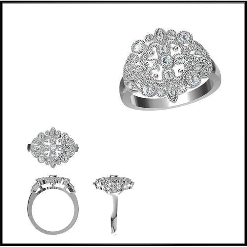 Simple wedding rings jewelers file set | 3D