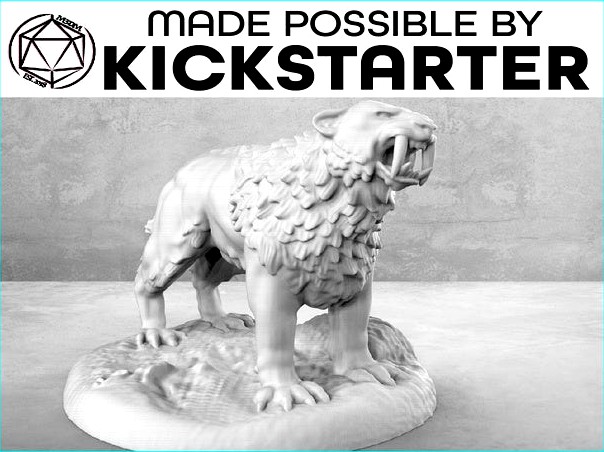 Saber Tooth Tiger - Action Pose - Tabletop Miniature