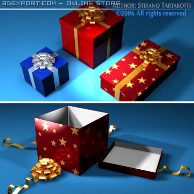 gift boxes collection 3D Model