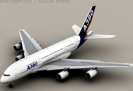 Airbus A380 Old House Colors 3D Model