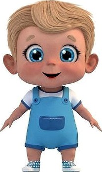 Cartoon Cute Baby Boy Rigged 3D model