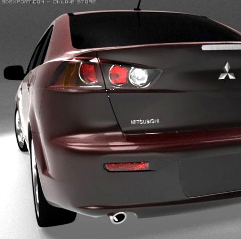 Download free Mitsubishi Lancer Evo X 3D Model