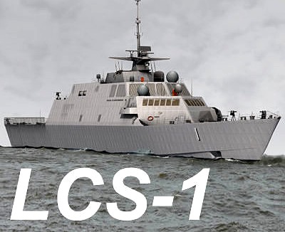 US Navy Littoral Combat Ship LCS-1 Freedom low polygon