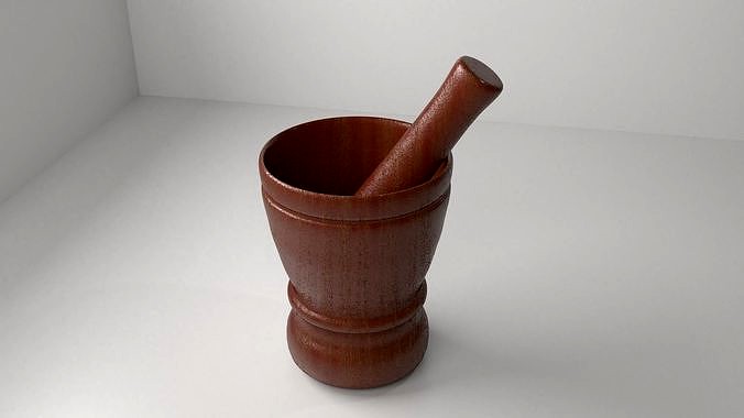 Wood Mortar and Pestle 10