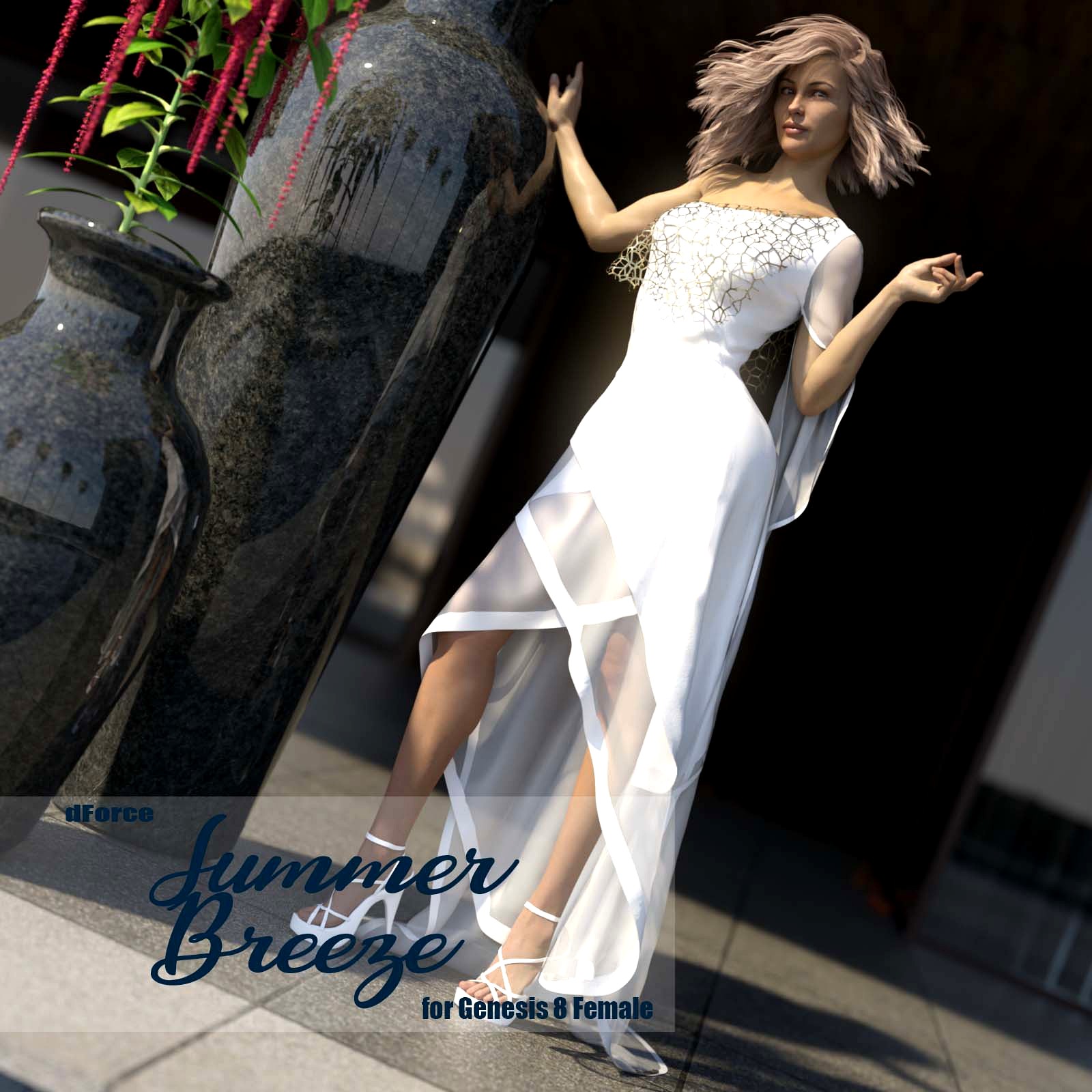 dForce Summer Breeze Dress for Genesis 8 Female