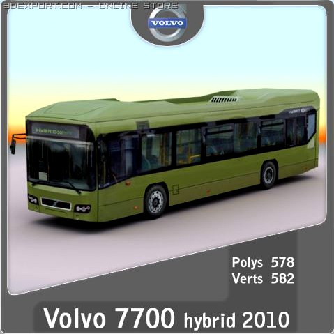 2010 Volvo 7700 hybrid 3D Model