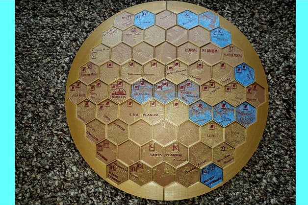 RifRaf Terraforming Mars Tile Base Inserts for 3D Mars Board by Srifraf