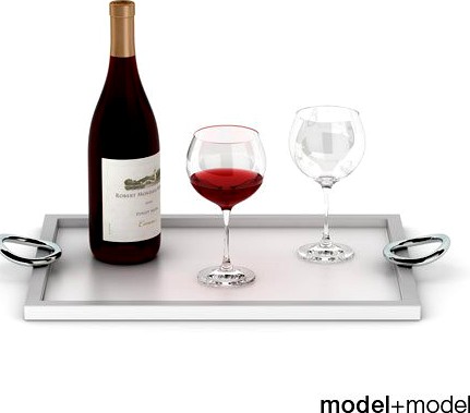 Wine set 3D Model