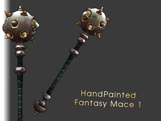 Hand Painted Fantasy Weapons - Mace 1