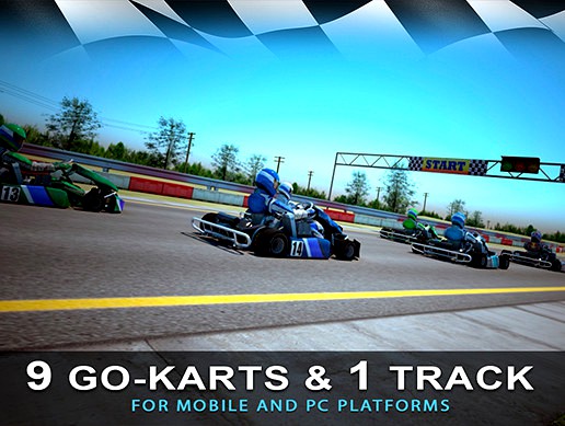 9 Go-Karts &amp; 1 Race Track for Mobile Games