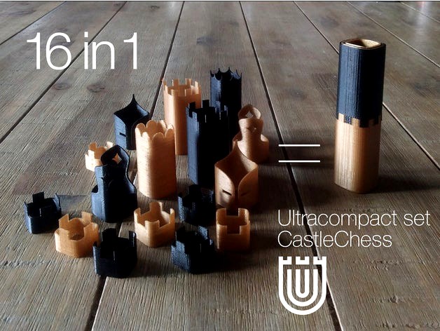 Ultracompact set CastleChess by Porshen