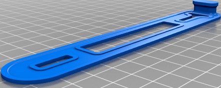 Prusa-style COVID face shield frame material saver & elastic replacement by bobstro
