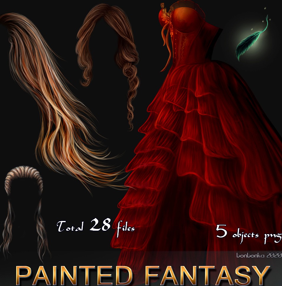 Painted Fantasy 2D stock images