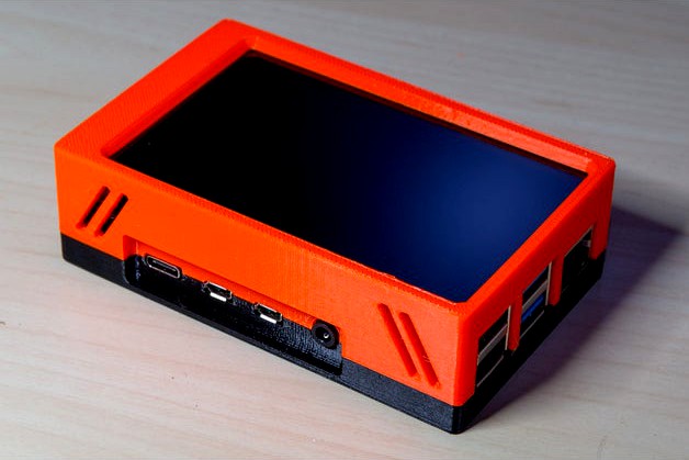 Hyperpixel 4.0 touch and Raspberry Pi 4B case (with Prusa MK3S bracket) by sinns