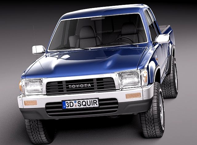 Toyota Hilux Pickup Extended cab 1989 to 1997 3D Model