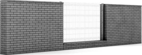Concrete Fence 06 3D Model