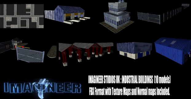 Industrial Buildings Pack 3D Model