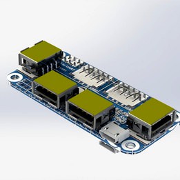 Raspberry pi 4 Port USB HUB HAT