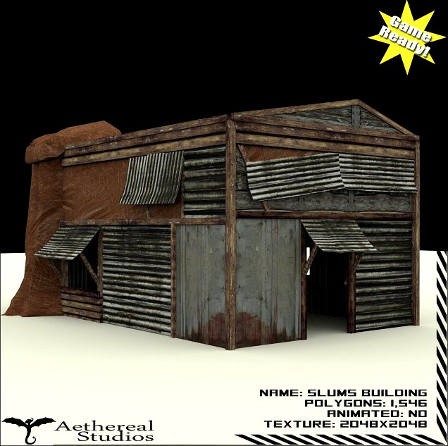 Slums Building 1 3D Model