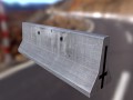 Low Poly Concrete Barrier 3D Model