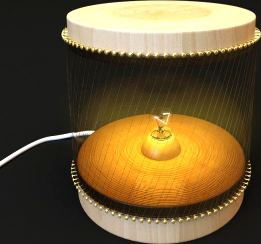 Wooden Lamp02 3D Model
