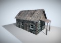 Low poly old house 3D Model