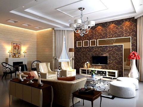 Photorealistic Living Room 0018 3D Model