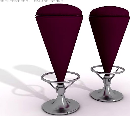 Plush stools 3D Model