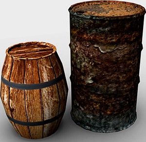 Barrel and Oil Drum