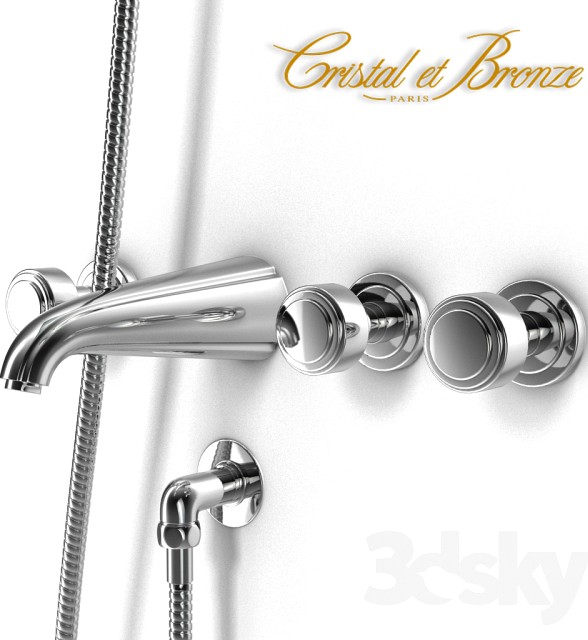 Cristal et Bronze Elegance Five hole bath shower set