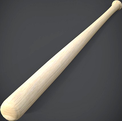 3d Model of Baseball Bat