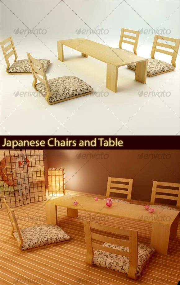 Japanese Chairs and Table