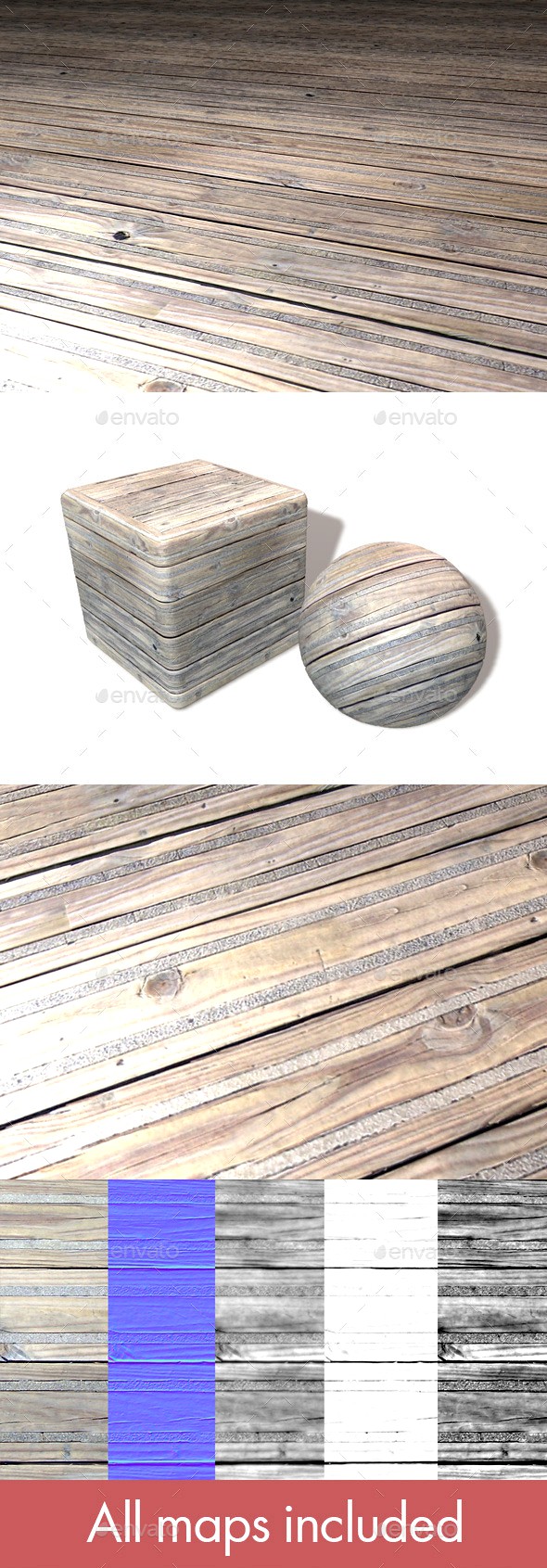 Wooden Floor Grip Panels Seamless Texture