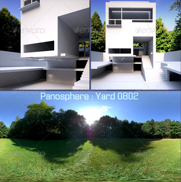 Panosphere HDRI - Yard 0802
