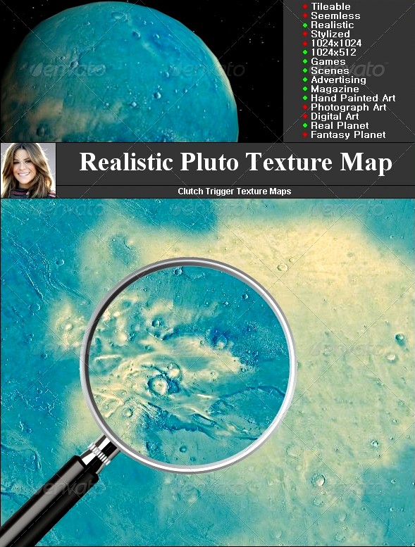 Pluto Texture Map