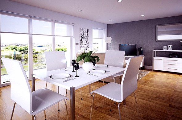 Dining Room / Lounge interior Vray for Cinema 4D